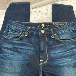Indigo skinny blue jeans